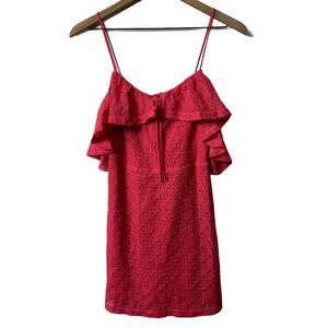 Urban Outfitters Ruffle Sleeve Pink Rose Women Dress 0 BRAND NEW WITH TAGS